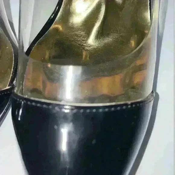 NEW Cape Robbin black gold ankle strap heel 4.5 pointed toe Size 8.5 minor flaws - Picture 11 of 14